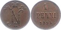 1 Penni 1895 Finnland Nikolaus II. von Russland 1894-1917. Vorzüglich