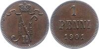 Finnland 1 Penni Nikolaus II. von Russland 1894-1917. -