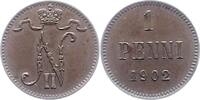 Finnland 1 Penni Nikolaus II. von Russland 1894-1917. -