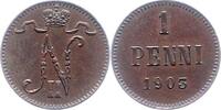 Finnland 1 Penni Nikolaus II. von Russland 1894-1917. -