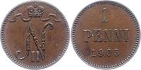 Finnland 1 Penni Nikolaus II. von Russland 1894-1917. -