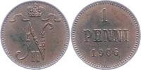 Finnland 1 Penni Nikolaus II. von Russland 1894-1917. -