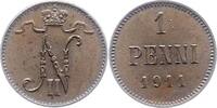 Finnland 1 Penni Nikolaus II. von Russland 1894-1917. -