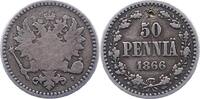 Finnland 50 Penniä 1 Alexander II. von Rußland 1855-1881. -