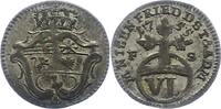 Sachsen-Weimar-Eisenach 6 Pfennig Friedrich III. von Gotha-Altenburg, als Vormund 1749-1755. -