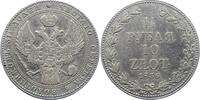 Russland 1 1/2 Rubel zu 10 Zloty Nikolaus I. 1825-1855. -