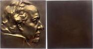 Personenmedaillen Bronzeplakette Goethe, Johann Wolfgang von *1749 Frankfurt, +1832. -
