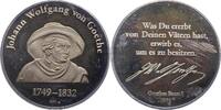 Personenmedaillen Silbermedaille Goethe, Johann Wolfgang von *1749 Frankfurt, +1832. -