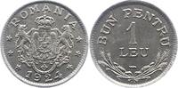 Rumänien 1 Leu Ferdinand I. 1914-1927.. -