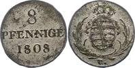 Sachsen-Albertinische Linie 8 Pfennig Friedrich August I. 1806-1827. -