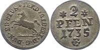 Braunschweig-Wolfenbüttel 2 Pfenning Ferdinand Albrecht II. 1735. -