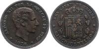 Spanien 5 Centimos Alfons XII. 1874-1885. -