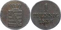 Sachsen-Albertinische Linie Pfennig Friedrich August II. 1836-1854. -
