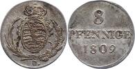 Sachsen-Albertinische Linie 8 Pfennig Friedrich August I. 1806-1827. -