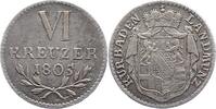 Baden-Durlach 6 Kreuzer Karl Friedrich 1738-1806. -