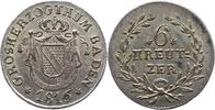 Baden-Durlach 6 Kreuer Carl Ludwig Friedrich 1811-1818. -