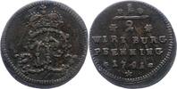 Würzburg-Bistum 1/2 Pfennig Karl Philipp von Greiffenklau-Vollraths 1749-1754. -