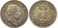 Sachsen 5 Mark Friedrich August III. 1904-1918. -