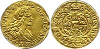 Sachsen-Albertinische Linie 1/4 Dukat Friedrich August I. 1694-1733. -