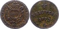 Augsburg-Bistum 1/4 Kreuzer Clemens-Wenzel von Sachsen-Polen 1768-1803. -