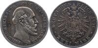 Mecklenburg-Schwerin 2 Mark Friedrich Franz II. 1842-1883. -