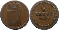 Baden-Durlach 1/2 Kreuzer Karl Friedrich 1806-1811. -