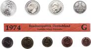 Kursmünzensatz Mark 1945-2001. -