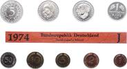 Kursmünzensatz Mark 1945-2001. -