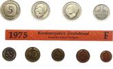 Kursmünzensatz Mark 1945-2001. -