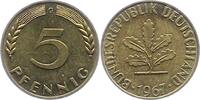 Münzen der Bundesrepublik Deutschland 5 Pfennig Mark 1945-2001. -