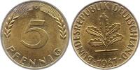 Münzen der Bundesrepublik Deutschland 5 Pfennig Mark 1945-2001. -