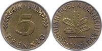 Münzen der Bundesrepublik Deutschland 5 Pfennig Mark 1945-2001. -