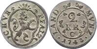 Pfalz-Kurlinie 2 Kreuzer Karl Theodor 1742-1799. -
