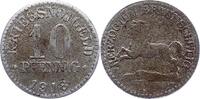 Braunschweig 10 Pfennig Eisen Herzogtum Braunschweig. -