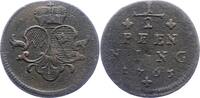Würzburg-Bistum 1/2 Pfennig Adam Friedrich von Seinsheim 1755-1779. -
