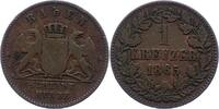 Baden-Durlach Kreuzer Friedrich I. 1852-1907. -