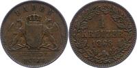 Baden-Durlach Kreuzer Friedrich I. 1852-1907. -