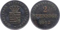 Sachsen-Meiningen 2 Pfennig Bernhard Erich Freund 1803-1866. -