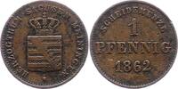 Sachsen-Meiningen Pfennig Bernhard Erich Freund 1803-1866. -