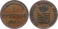 Sachsen-Meiningen Pfennig Bernhard Erich Freund 1803-1866. -