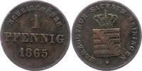 Sachsen-Meiningen Pfennig Bernhard Erich Freund 1803-1866. -