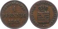 Sachsen-Meiningen Pfennig Bernhard Erich Freund 1803-1866. -