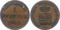 Sachsen-Meiningen Pfennig Bernhard Erich Freund 1803-1866. -