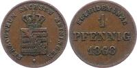 Sachsen-Meiningen Pfennig Georg II. 1866-1914. -