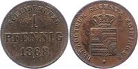 Sachsen-Meiningen Pfennig 1868 Georg II. 1866-1914. Sehr schön 5,00 EUR Differenzbesteuert nach §25a UStG zzgl. 5,00 EUR Versand