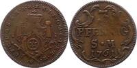 Mainz-Erzbistum 3 Pfennig Johann Friedrich Karl Graf von Ostein 1743-1763. -