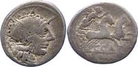 Republik Denar M. Porcius Cato 123 v. Chr.. -