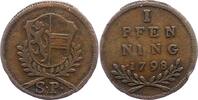 Salzburg Pfennig Hieronymus Graf Colloredo 1772-1803. -