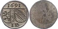 Salzburg Pfennig Johann Ernst von Thun und Hohenstein 1687-1709. -