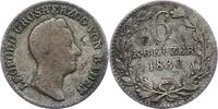 Baden-Durlach 6 Kreuzer Leopold 1830-1852. -
